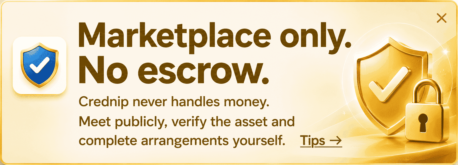 Marketplace Only - No Escrow Non-Custodial Discovery