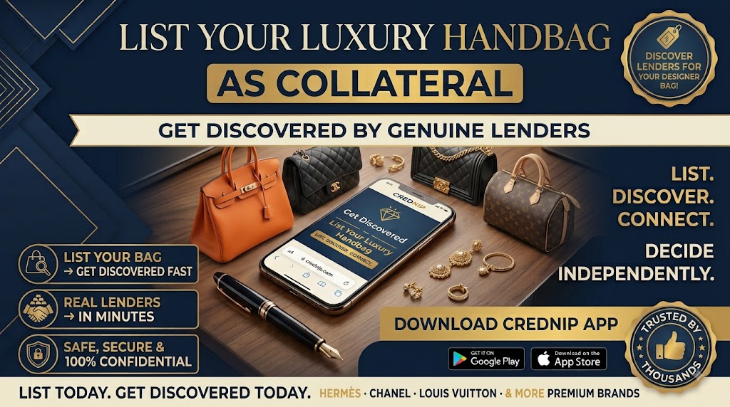 List Your Luxury Handbags As Collateral on Crednip