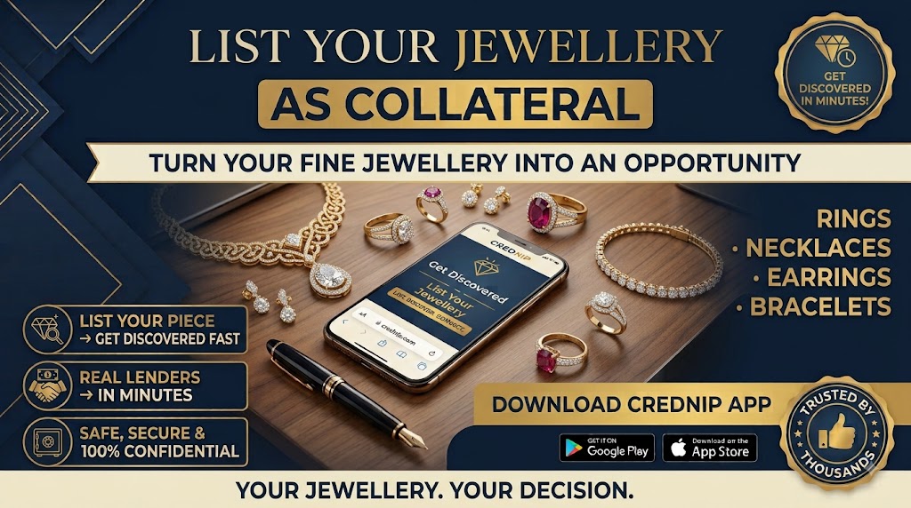 List Your Jewellery As Collateral on Crednip