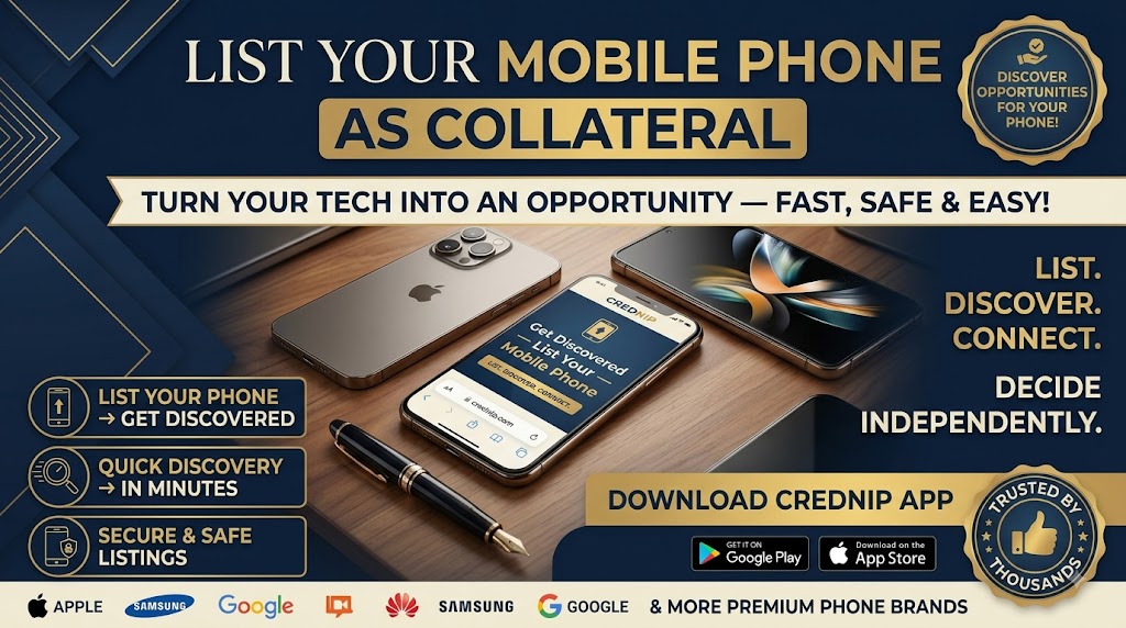 List Your Mobile Phone As Collateral on Crednip