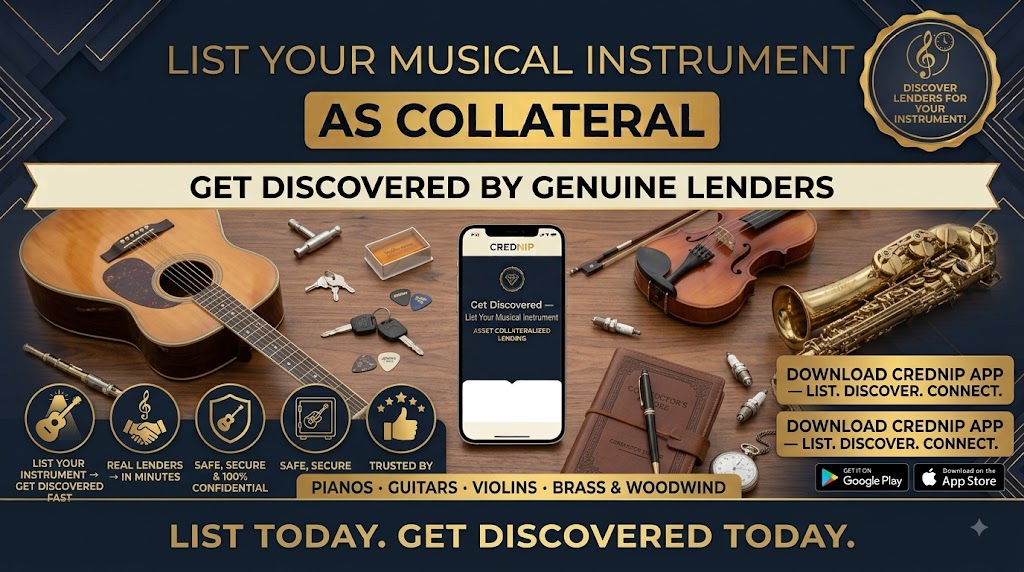 List Your Musical Instrument As Collateral on Crednip