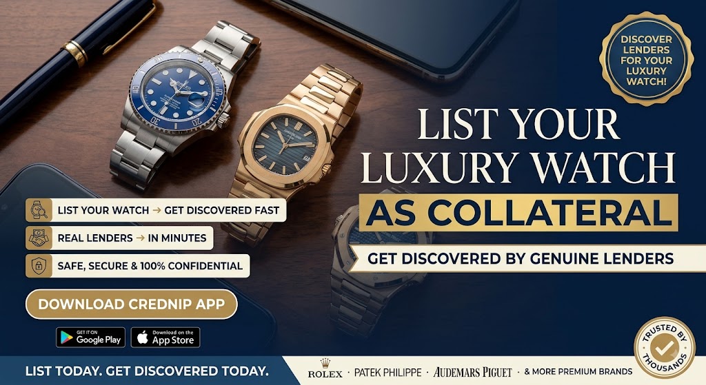 List Your Luxury Watch As Collateral on Crednip