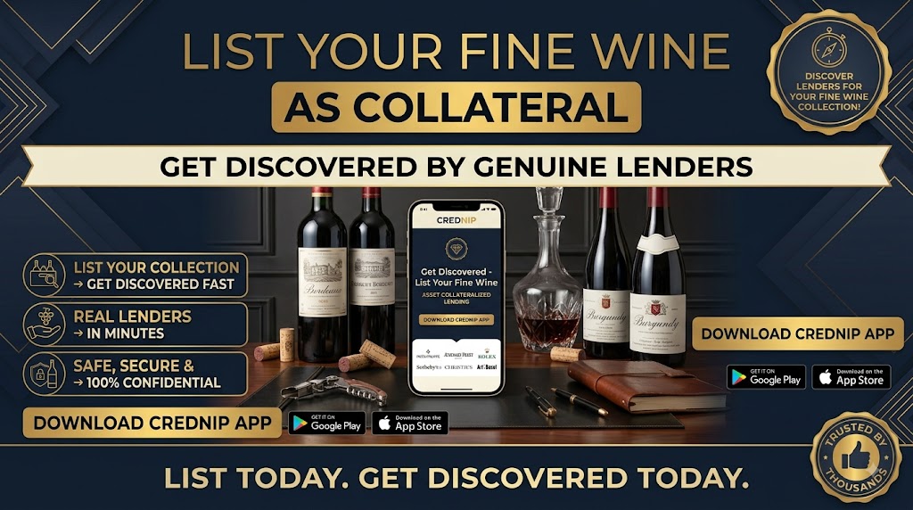 List Your Fine Wine As Collateral on Crednip